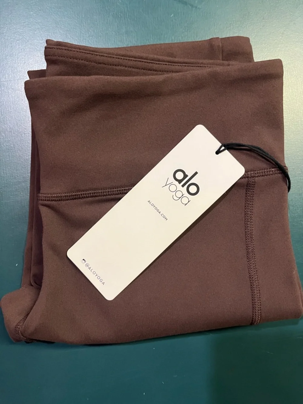 ALO Yoga Chocolate Brown High-Rise Moto Leggings (239)
